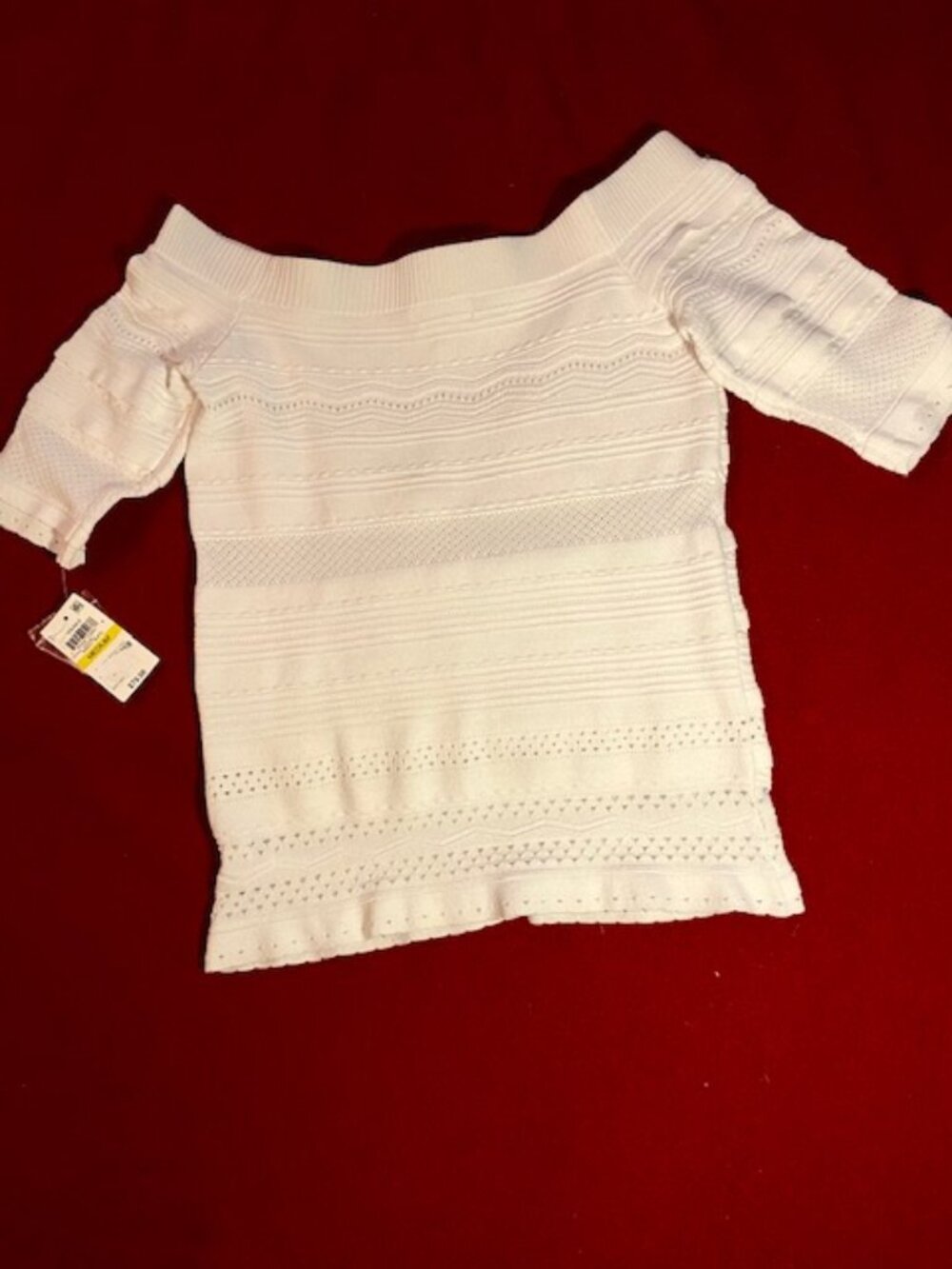 Maison Jules White Sweater Top - Size M - NWT